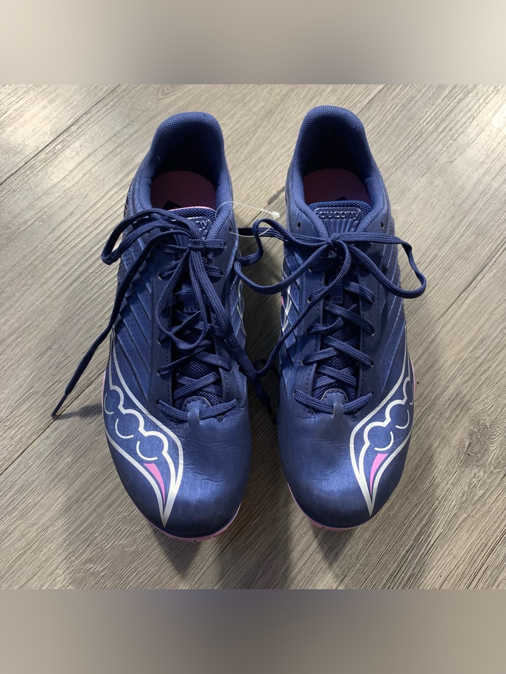 Saucony Womens Spitfire 5 Track Spike- Indigo/Grape NEW size 9